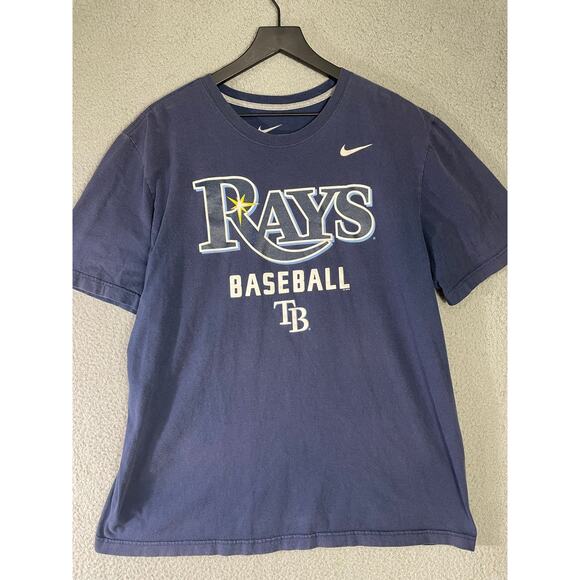 Nike Tampa Bay Rays Baseball T-Shirt Men’s XL Navy Blue MLB Short Sleeve Tee‎ - Picture 6 of 9